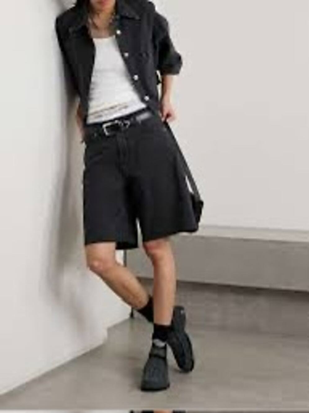 HALFBOY Denim Shorts Black NWT